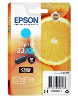 Epson Oranges Singlepack Cyan 33XL Claria Premium Ink - Hohe (XL-) Ausbeute - 8,9 ml - 650 Seiten - 1 St&uuml;ck(e)