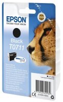 Epson Cheetah Singlepack Black T0711 DURABrite Ultra Ink - Standardertrag - Tinte auf Pigmentbasis - 7,4 ml - 1 St&uuml;ck(e)