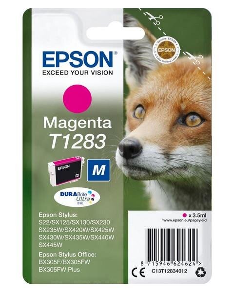 Epson Fox Singlepack Magenta T1283 DURABrite Ultra Ink - Tinte auf Pigmentbasis - 3,5 ml - 160 Seiten - 1 St&uuml;ck(e)