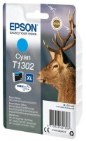 Epson Stag Singlepack Cyan T1302 DURABrite Ultra Ink - Hohe (XL-) Ausbeute - 10,1 ml - 765 Seiten - 1 St&uuml;ck(e)