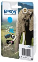 Epson Elephant Singlepack Cyan 24XL Claria Photo HD Ink - Hohe (XL-) Ausbeute - 8,7 ml - 740 Seiten - 1 St&uuml;ck(e)