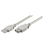 Goobay USB Verl AA 500 LC HiSpeed 2.0 5m - 5 m - USB A - USB A - Männlich/Weiblich - Grau