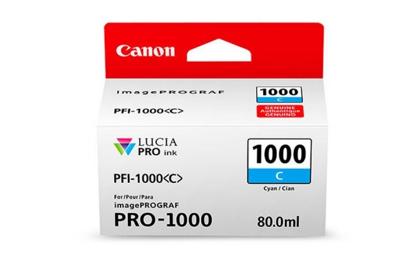 Y-0547C001 | Canon PFI-1000C Tinte Cyan - 80 ml | 0547C001 | Verbrauchsmaterial | GRATISVERSAND :-) Versandkostenfrei bestellen in Österreich