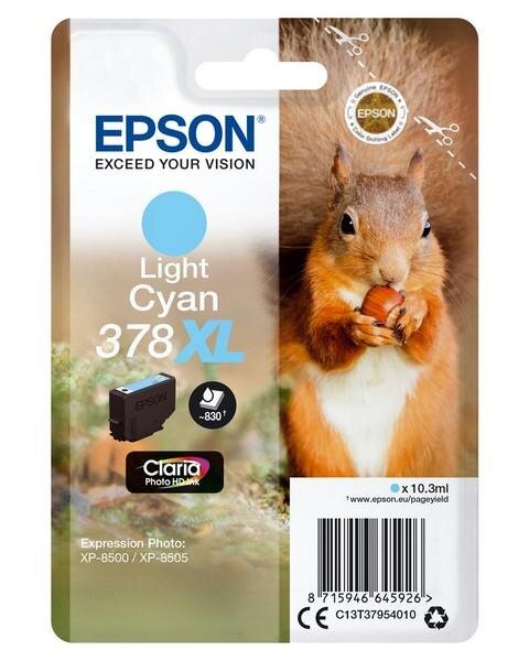 Epson Squirrel Singlepack Light Cyan 378XL Claria Photo HD Ink - Hohe (XL-) Ausbeute - Tinte auf Pigmentbasis - 10,3 ml - 830 Seiten - 1 St&uuml;ck(e)