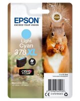 Epson Squirrel Singlepack Light Cyan 378XL Claria Photo HD Ink - High (XL) Yield - Pigment-based ink - 10.3 ml - 830 pages - 1 pc(s)