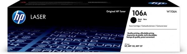 Y-W1106A | HP 106A Schwarz Original Laser Tonerkartusche - 1000 Seiten - Schwarz - 1 Stück(e) | Herst. Nr. W1106A | Toner | EAN: 193424172702 |Gratisversand | Versandkostenfrei in Österrreich