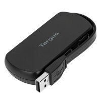 Targus 4-Port USB Hub - USB 2.0 - USB 2.0 - 480 Mbit/s - Schwarz - Kunststoff - China