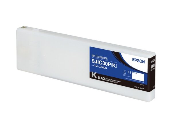 Epson SJIC30P(K): Ink cartridge for ColorWorks C7500G (Black) - Original - Tinte auf Pigmentbasis - Schwarz - Epson - ColorWorks C7500G - 1 St&uuml;ck(e)
