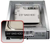 Icy Dock MB982IP-1S-1 - Festplatte - SSD - SATA - 2.5 Zoll - 6 Gbit/s - Silber - SECC