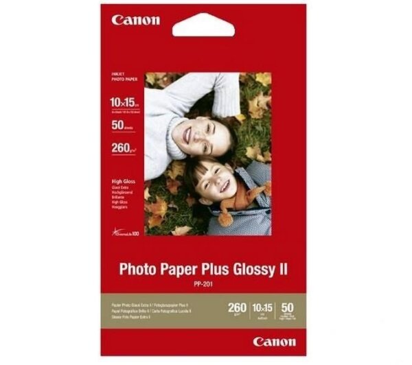 Canon Photo Paper Plus Glossy II PP-201 A6 Foto-Papier - 275 g/m&sup2; - 100x150 mm - 50 Blatt