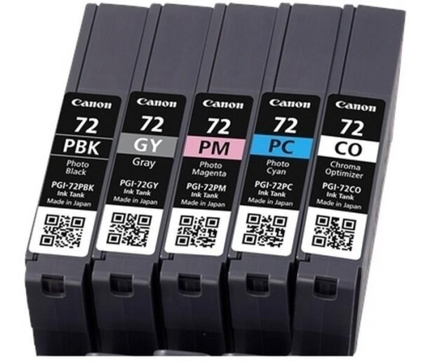 Y-6403B007 | Canon PGI-72 PBK/GY/PM/PC/CO Multipack mit 5 Tinten - Standardertrag - 5 Stück(e) - Multipack | Herst. Nr. 6403B007 | Tintenpatronen | EAN: 4960999974217 |Gratisversand | Versandkostenfrei in Österrreich
