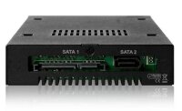 Icy Dock MB992SK-B - Festplatte - SSD - SATA - Serial ATA II - Serial ATA III - 2.5 Zoll - 6 Gbit/s - Metall - Festplatte - Leistung