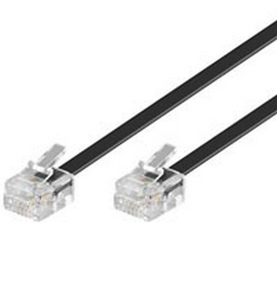 Wentronic 6m RJ-11 Cable - 6 m - RJ-11 - RJ-11 - Schwarz - M&auml;nnlich/M&auml;nnlich