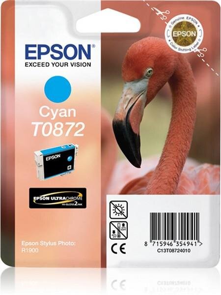 Y-C13T08724020 | Epson Flamingo Singlepack Cyan T0872 Ultra Gloss High-Gloss 2 - 1 Stück(e) | Herst. Nr. C13T08724020 | Tintenpatronen | EAN: 8715946368207 |Gratisversand | Versandkostenfrei in Österrreich