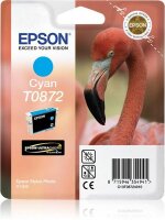 Epson Flamingo Singlepack Cyan T0872 Ultra Gloss High-Gloss 2 - Original - Cyan - Epson - - Epson Stylus Photo R1900 + Epson P-3000 Multimedia Storage Viewer - Epson Stylus Photo R1900 - 1 Stück(e) - Tintenstrahldrucker
