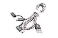 Exsys EX-K1403 - 1 m - USB A - USB 2.0 - Silber